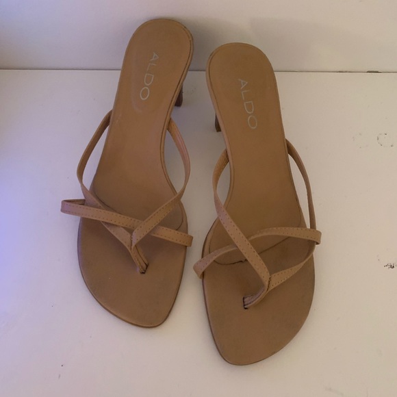 ALDO nude heeled sandals
